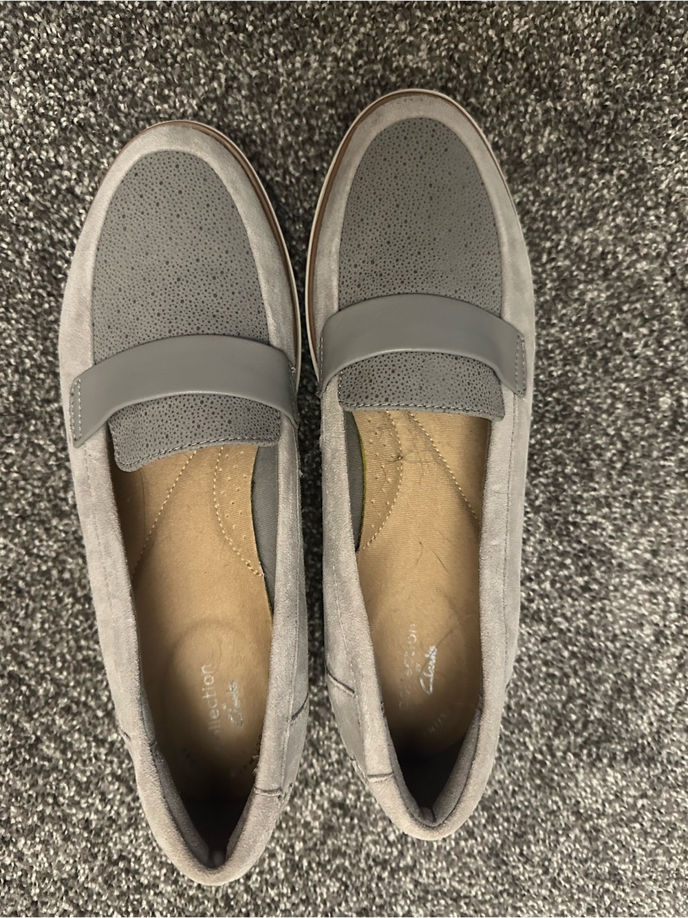 Clark’s Gray Women's Slip-On Loafers